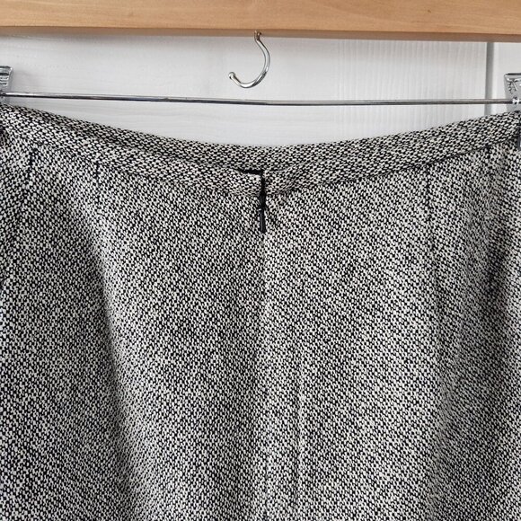 Liz Claiborne Black/White Silk/Wool Blend Long Skirt - Picture 6 of 8